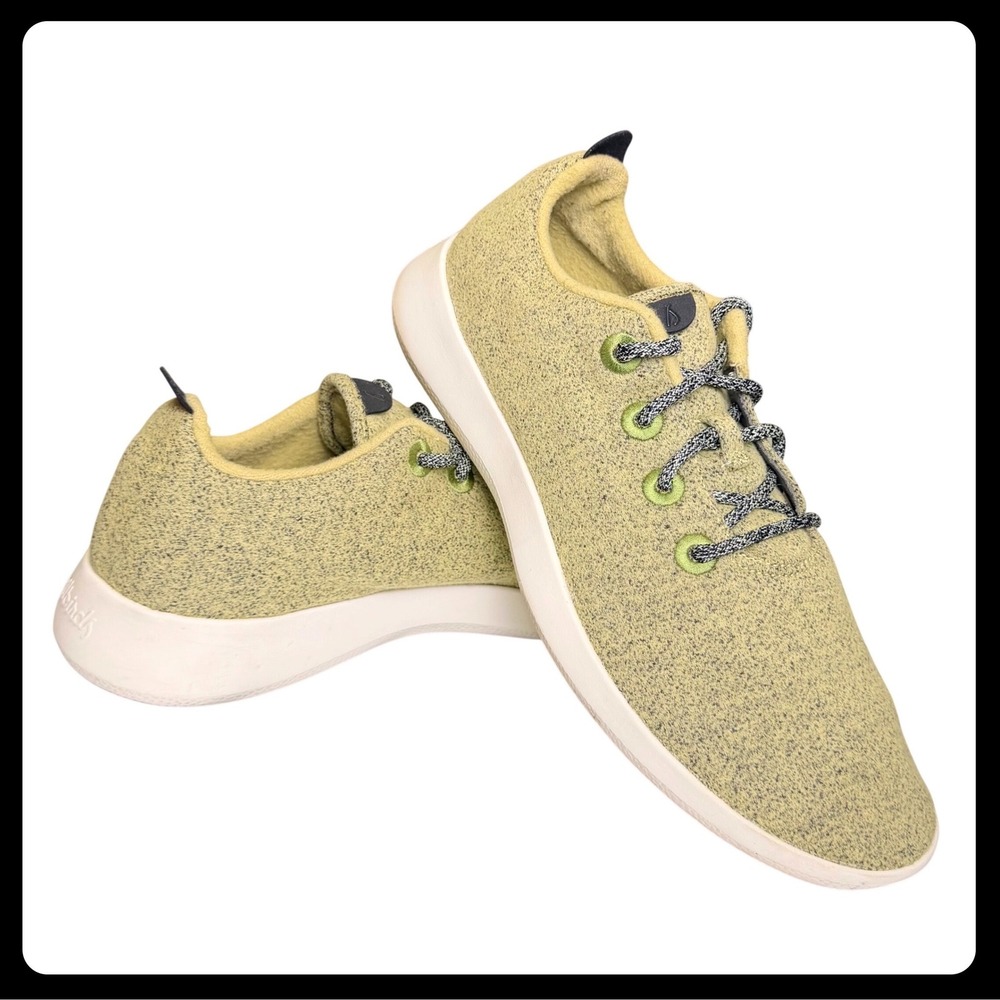 Allbirds Wool Runner Mens 14 Citron Yellow Merino Wool Sustainable Sneakers‎